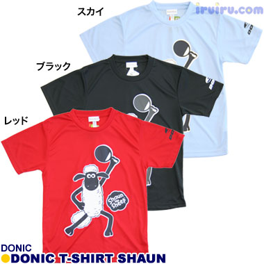 DONIC/Tシャツ ひつじのショーン レッ DONIC/Tシャツ ひつじのショーン レッ